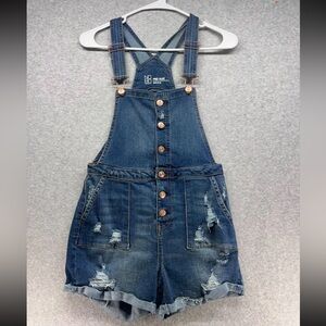 NOBO Blue Distressed Denim Overalls